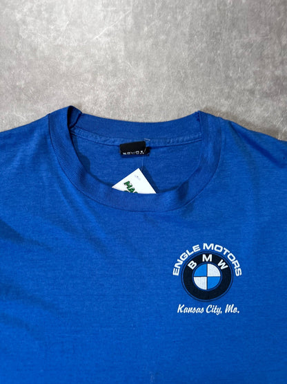 90s Vintage BMW Kansas City Blue T Shirt - XL - XL | Martin City Vintage