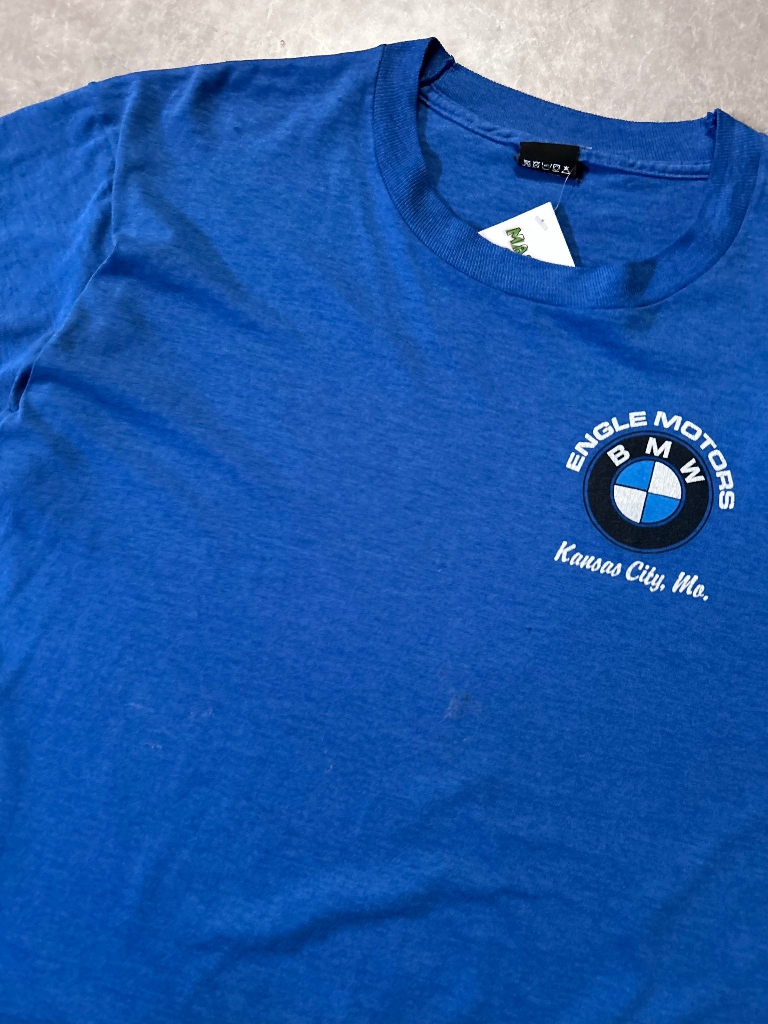 90s Vintage BMW Kansas City Blue T Shirt - XL - XL | Martin City Vintage