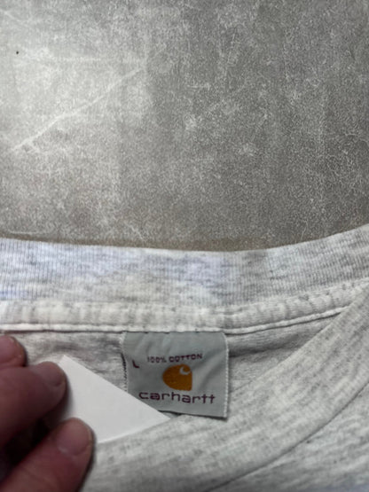 90s Vintage Carhartt Heather Gray T Shirt - L - L | Martin City Vintage