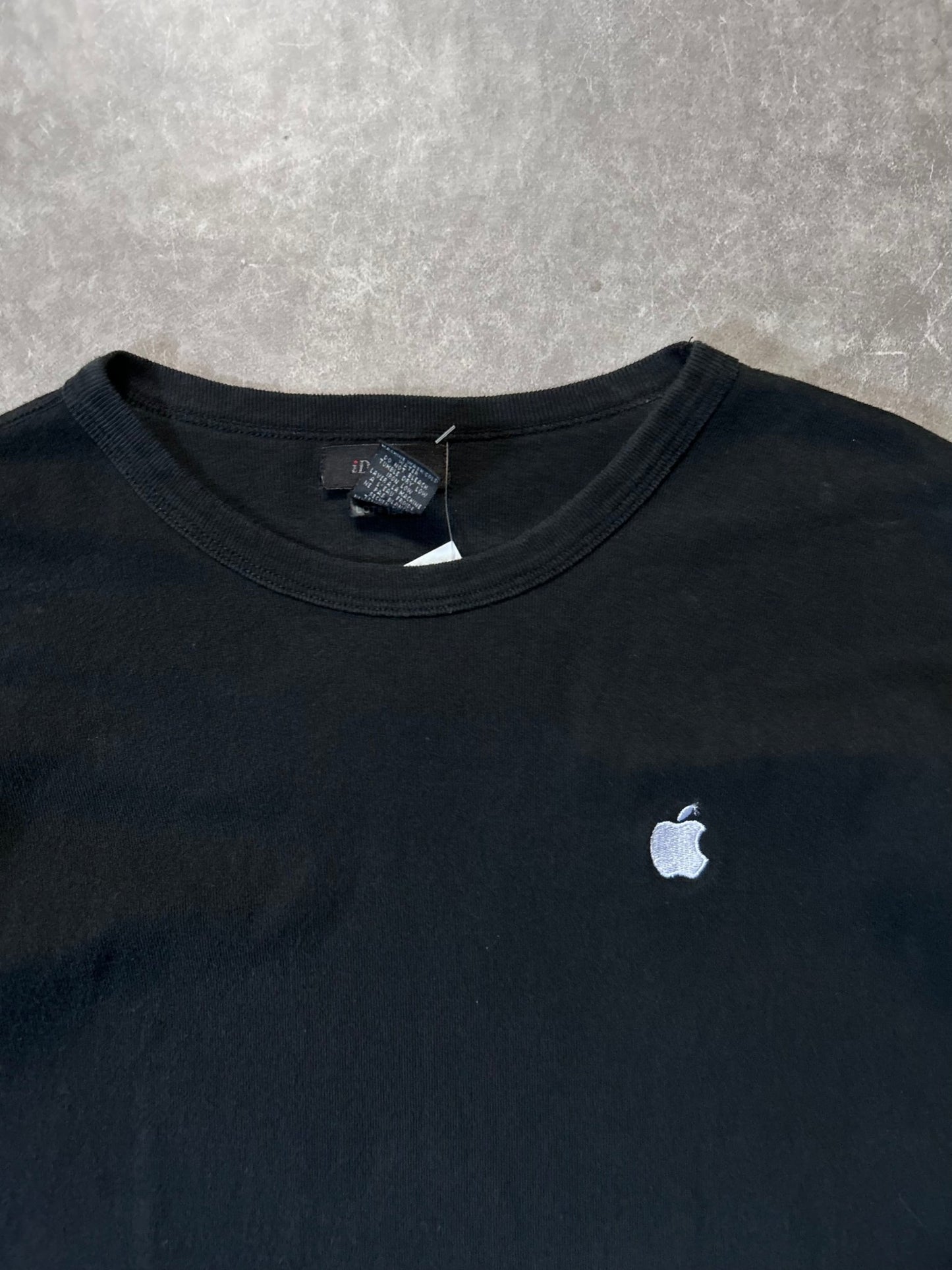 2000s Vintage Apple Embroidered Black T Shirt - L - | Martin City Vintage