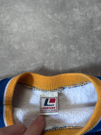 90s Vintage St. Louis Rams Spellout Heather Gray Crewneck - M - M | Martin City Vintage