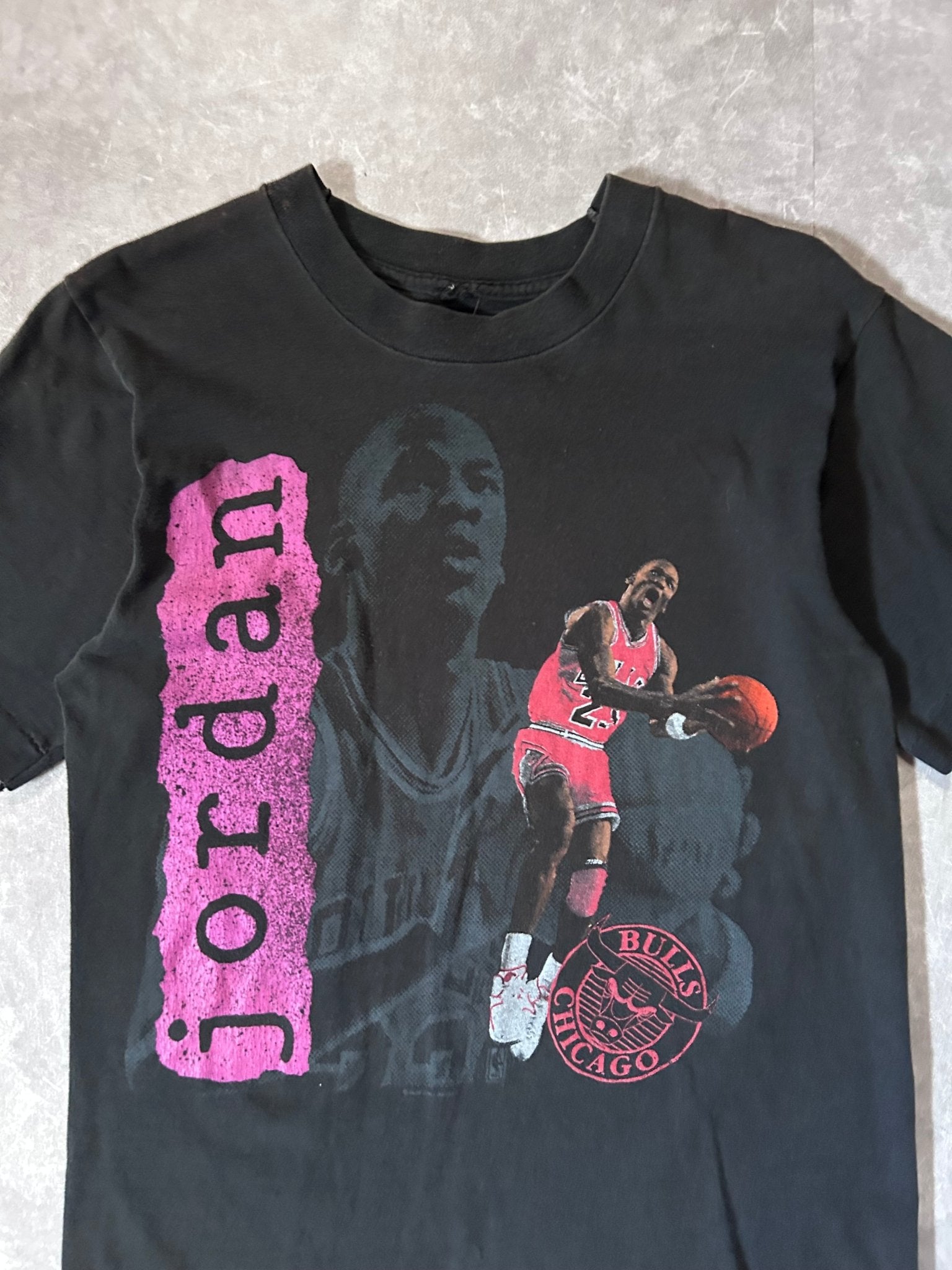 90s Vintage Michael Jordan Chicago Bulls Salem Black T Shirt - L - L | Martin City Vintage