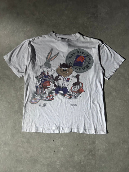 90's Vintage Phoenix Suns Looney Tunes White T-Shirt - L - L | Martin City Vintage