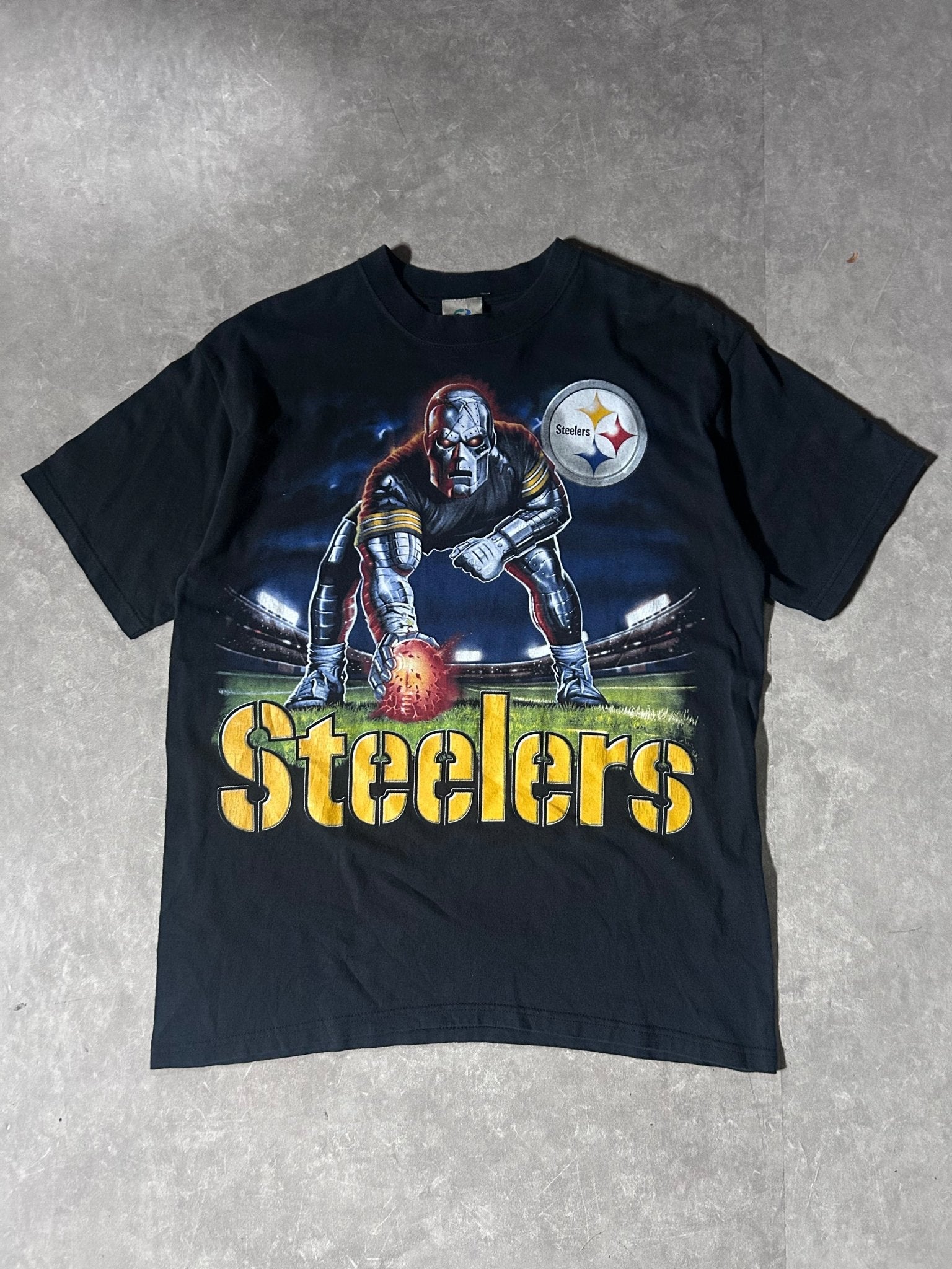 2000's Vintage Pittsburgh Steelers Liquid Blue Black T-Shirt - L - L | Martin City Vintage