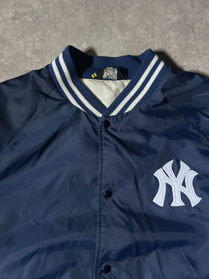 80's Vintage New York Yankees Navy Embroidered Bomber Jacket - L - L | Martin City Vintage