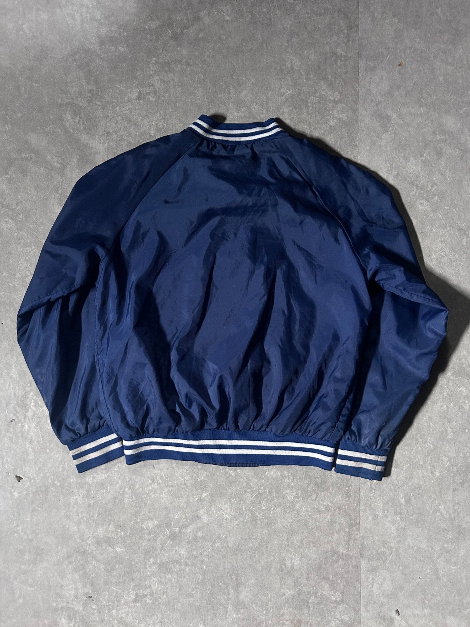80's Vintage New York Yankees Navy Embroidered Bomber Jacket - L - L | Martin City Vintage