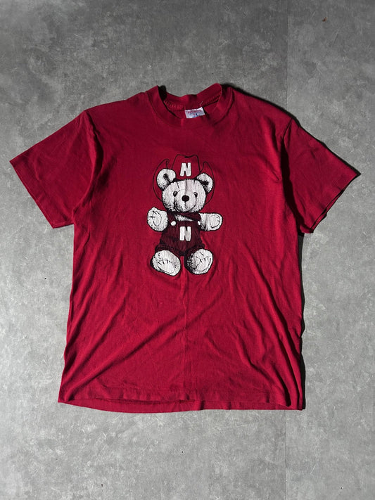 2000's Vintage Nebraska Cornhuskers Teddy Bear Red T-Shirt - L - L | Martin City Vintage