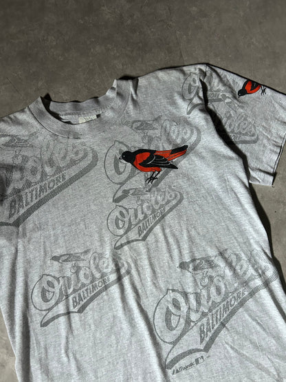 2000's Baltimore Orioles AOP Heather Gray T-Shirt - L - L | Martin City Vintage