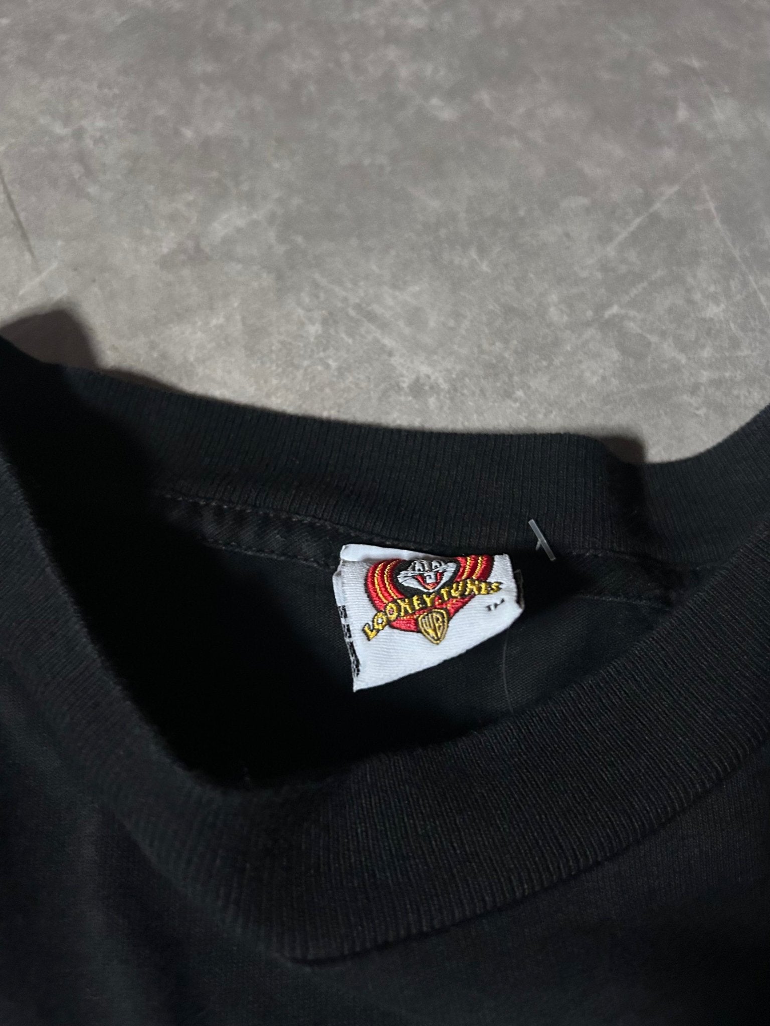 90's Vintage New York Jets Looney Tunes Black Long Sleeve - M - M | Martin City Vintage