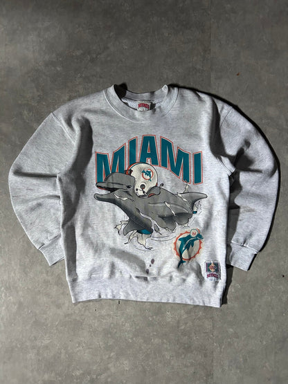 90's Vintage Miami Dolphins Breakthrough Heather Gray Crewneck - M - M | Martin City Vintage