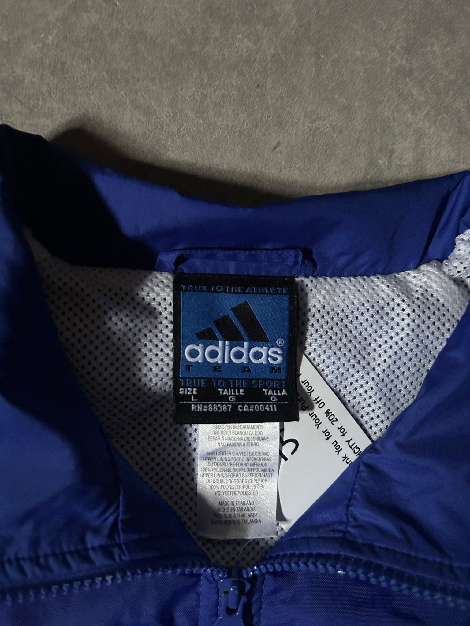 90's Vintage Kansas City Wizards Adidas Blue Windbreaker - L - L | Martin City Vintage