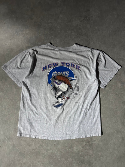 90's Vintage New York Giants Jack Davis Break Through Heather Gray T-Shirt - XL - XL | Martin City Vintage