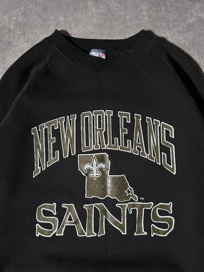 90's Vintage New Orleans Saints Black Crewneck - XL - XL | Martin City Vintage