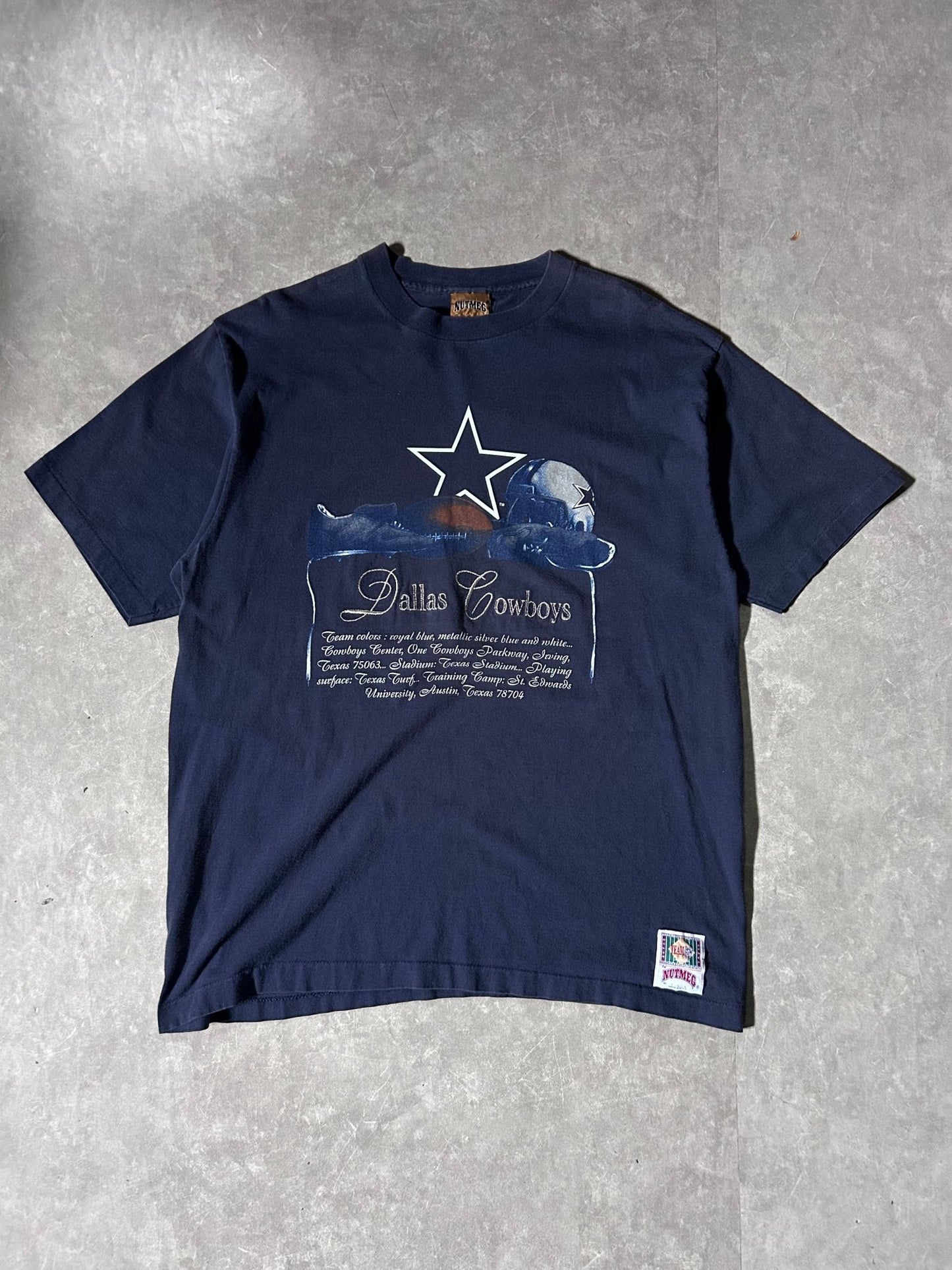 90's Vintage Dallas Cowboys Nutmeg Navy T-Shirt - XL - XL | Martin City Vintage