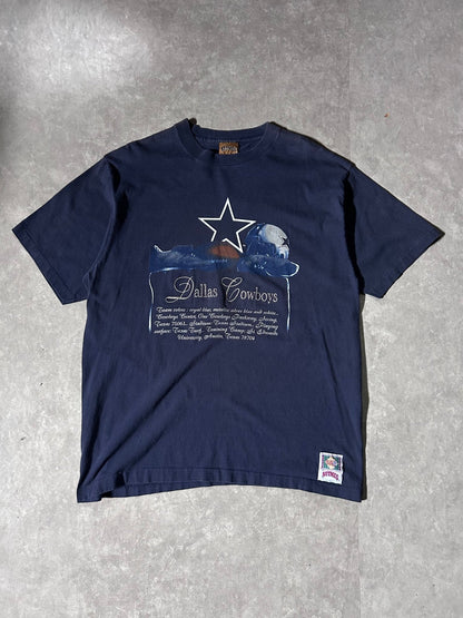 90's Vintage Dallas Cowboys Nutmeg Navy T-Shirt - XL - XL | Martin City Vintage