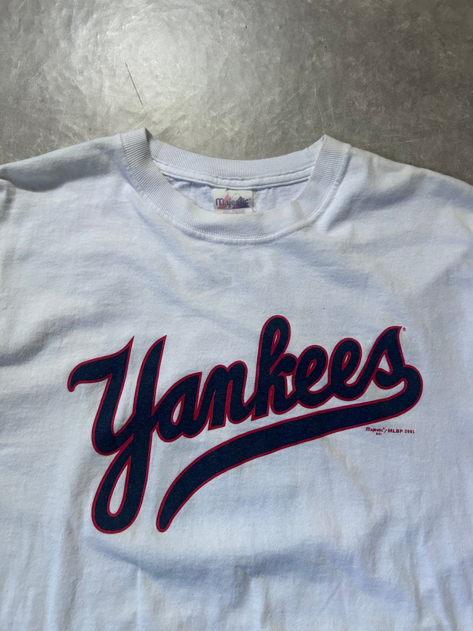 90's Vintage Yogi Berra New York Yankees Script White T-Shirt - XL - XL | Martin City Vintage