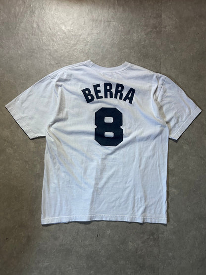 90's Vintage Yogi Berra New York Yankees Script White T-Shirt - XL - XL | Martin City Vintage