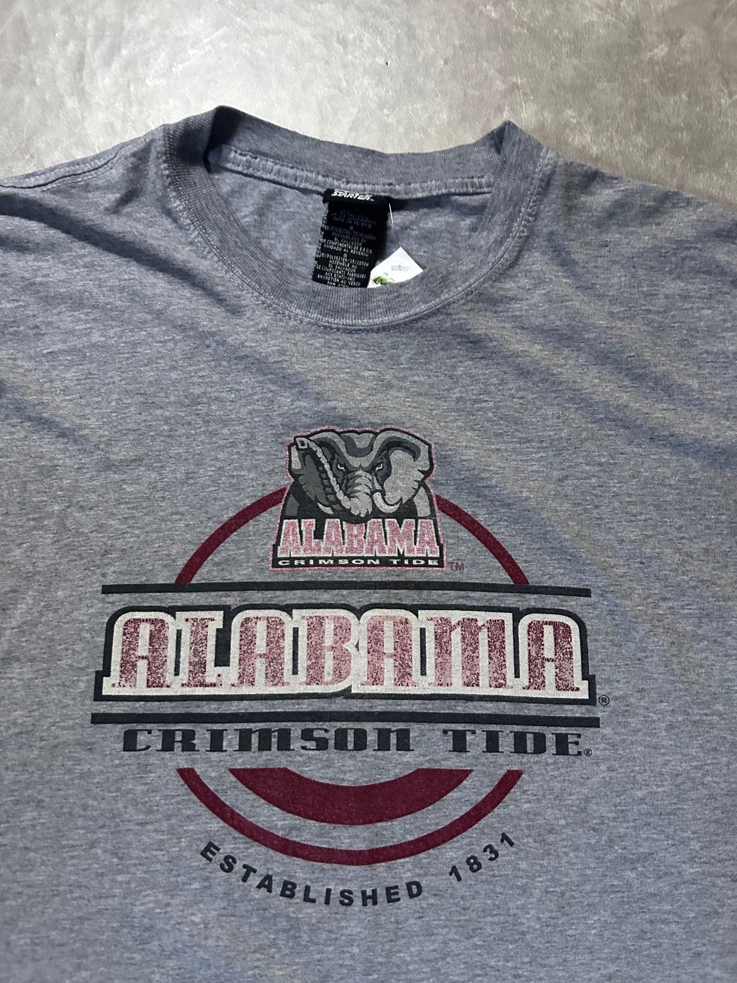 2000's Vintage Alabama Crimson Tide Starter Grey T-Shirt - L - L | Martin City Vintage