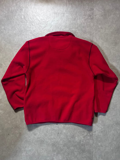 90's Vintage Ohio State Buckeyes Red Quarter Zip Up Jacket - M - L | Martin City Vintage