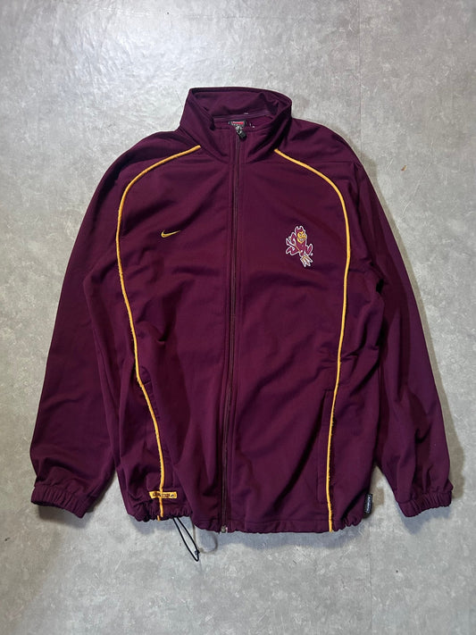 2000's Vintage Arizona State Sun Devils Nike Maroon Track Jacket - L - L | Martin City Vintage