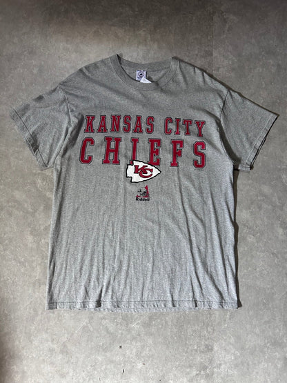 90's Vintage Kansas City Chiefs Riddell Grey T-Shirt - XL - XL | Martin City Vintage