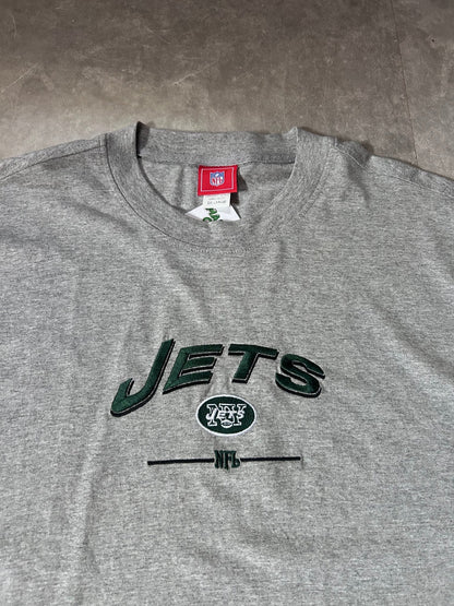 2000's Vintage New York Jets Embroidered Grey T-Shirt - XXL - XXL | Martin City Vintage
