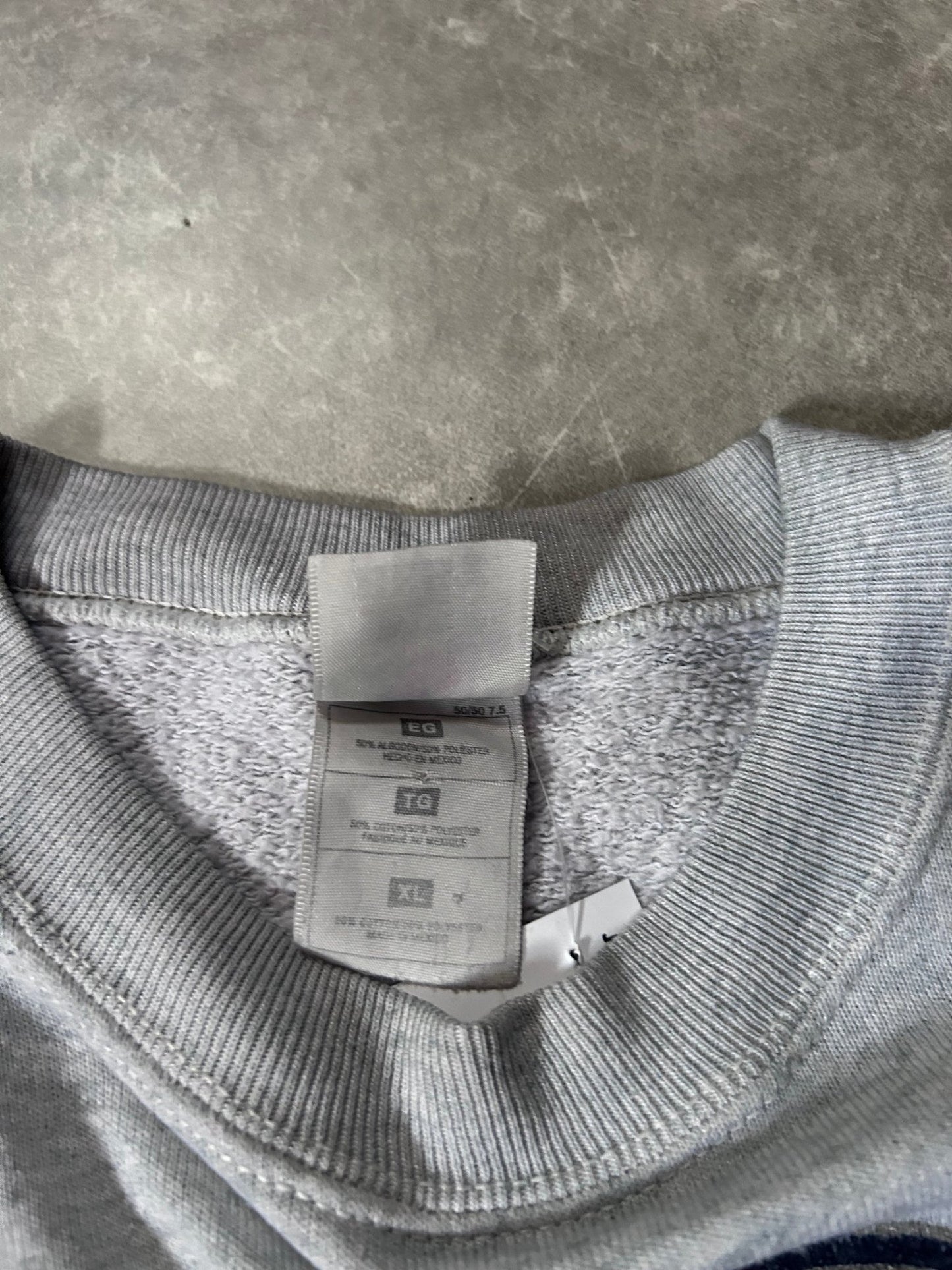 90's Vintage Dallas Cowboys Spell - Out Grey Crewneck - XL - XL | Martin City Vintage
