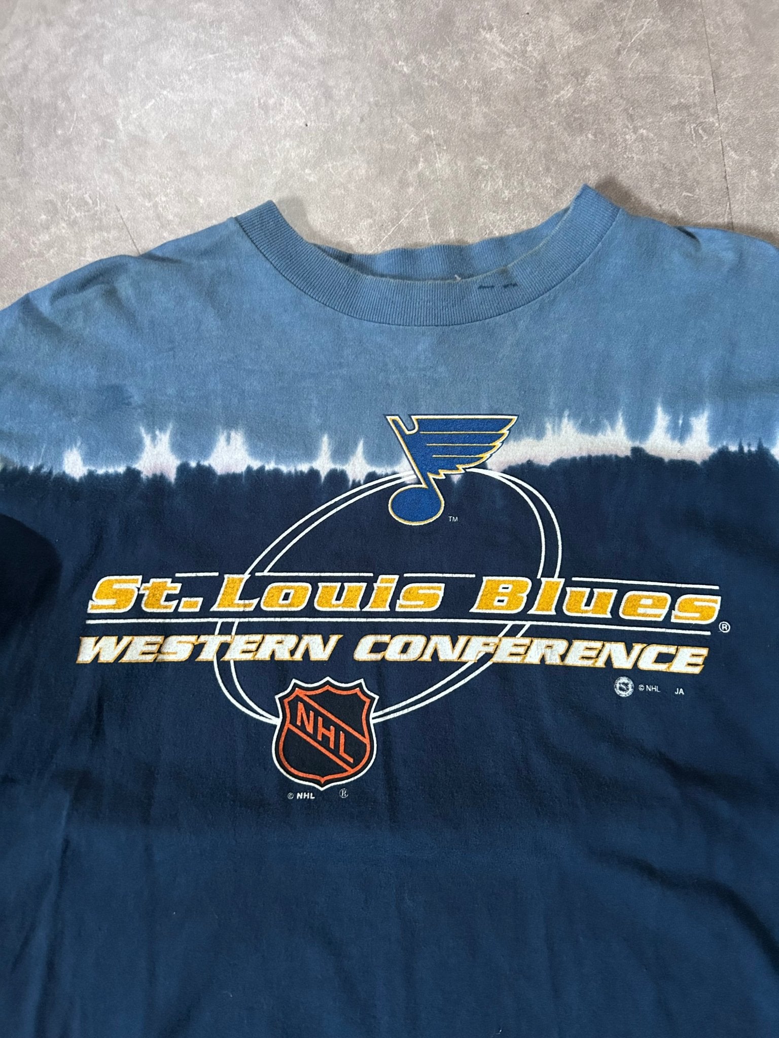 90's Vintage St. Louis Blues Navy/Blue Long Sleeve - XL - XL | Martin City Vintage