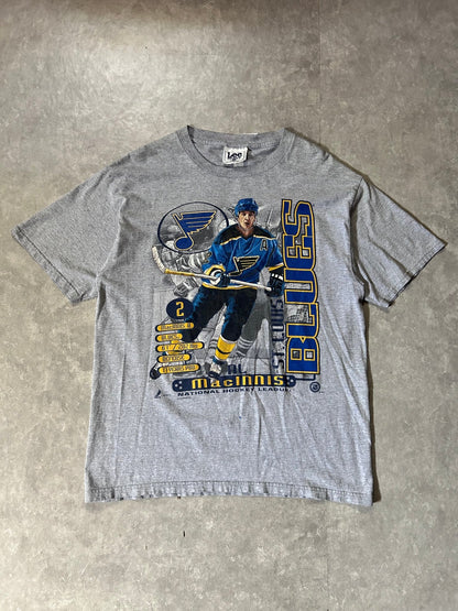90's Vintage Al MacInnis St. Louis Blues Grey T-Shirt - L - L | Martin City Vintage