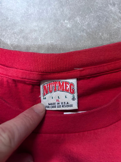 90's Vintage Kansas City Chiefs Nutmeg Red T-Shirt - XL - XL | Martin City Vintage