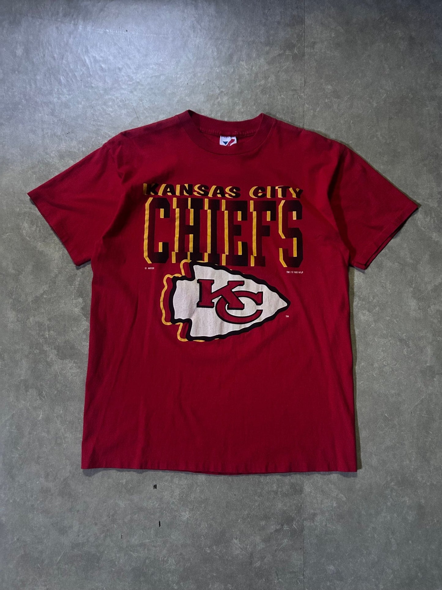 90's Vintage Kansas City Chiefs Red T-Shirt - L - L | Martin City Vintage