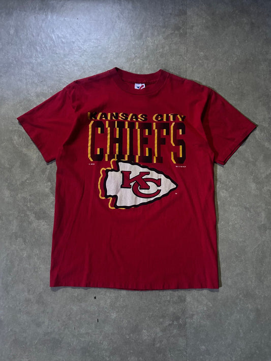 90's Vintage Kansas City Chiefs Red T-Shirt - L - L | Martin City Vintage