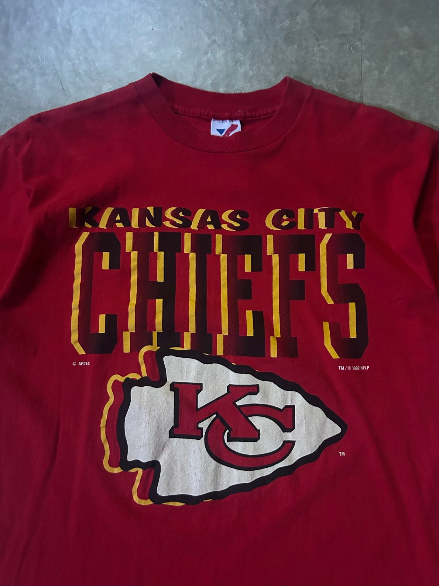 90's Vintage Kansas City Chiefs Red T-Shirt - L - L | Martin City Vintage