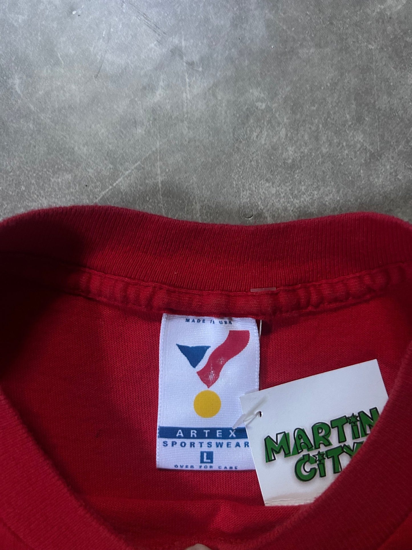 90's Vintage Kansas City Chiefs Red T-Shirt - L - L | Martin City Vintage