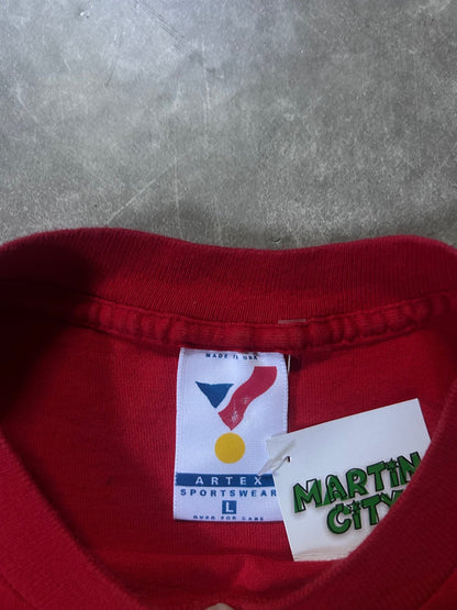 90's Vintage Kansas City Chiefs Red T-Shirt - L - L | Martin City Vintage