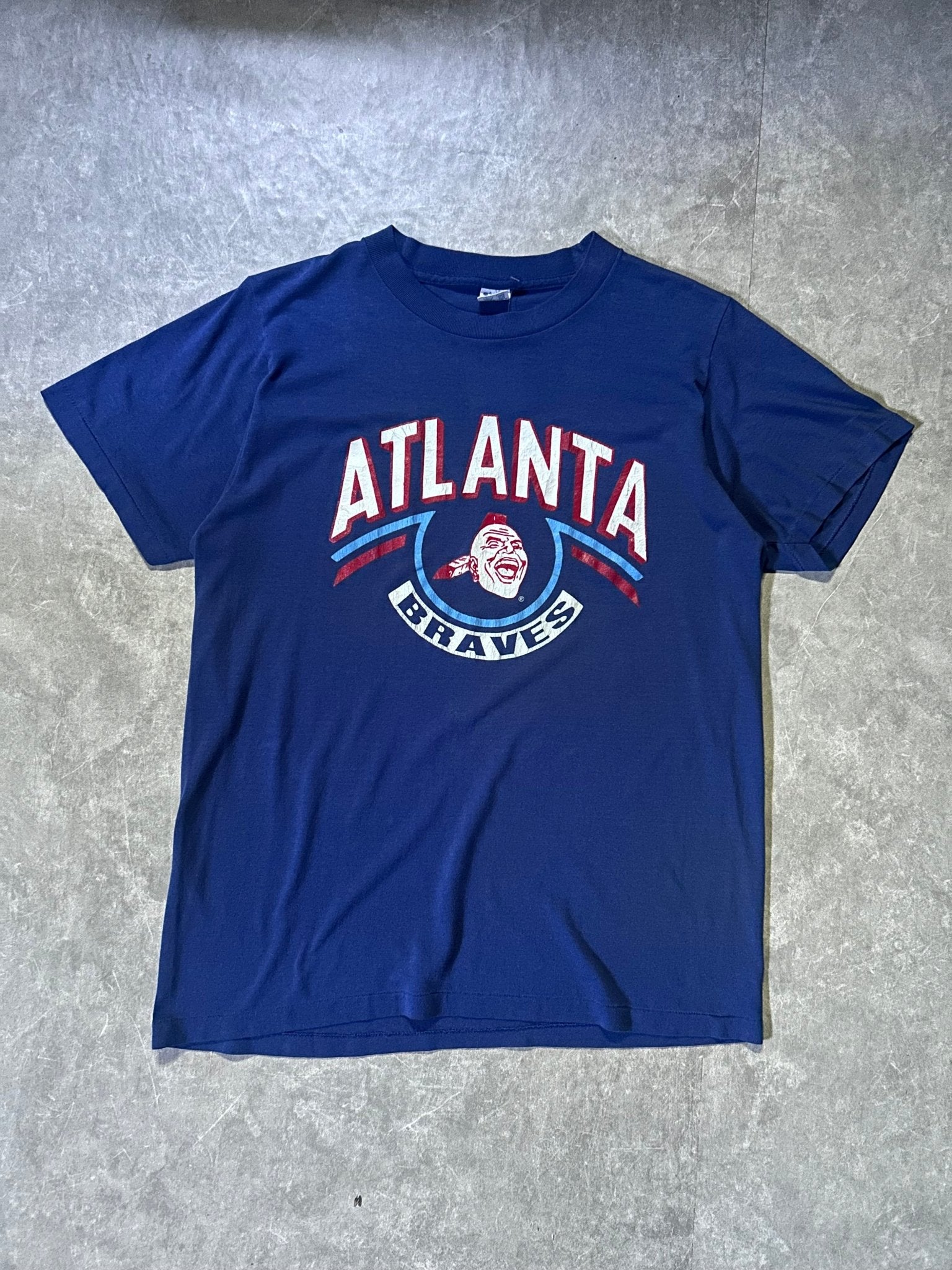 90's Vintage Atlanta Braves Champion Blue T-Shirt - XL - XL | Martin City Vintage