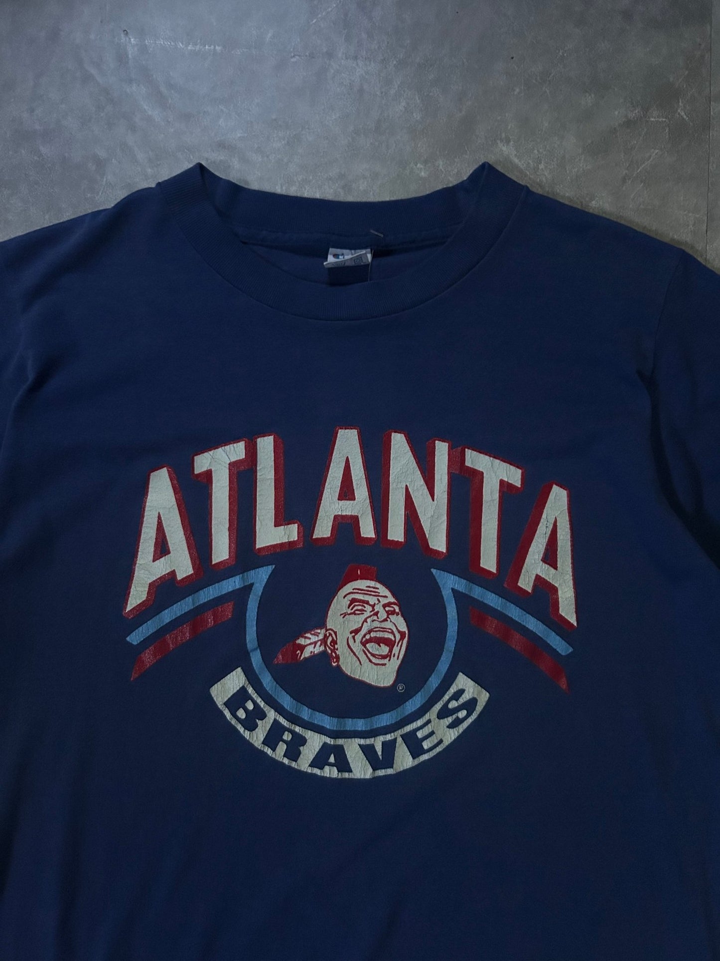 90's Vintage Atlanta Braves Champion Blue T-Shirt - XL - XL | Martin City Vintage