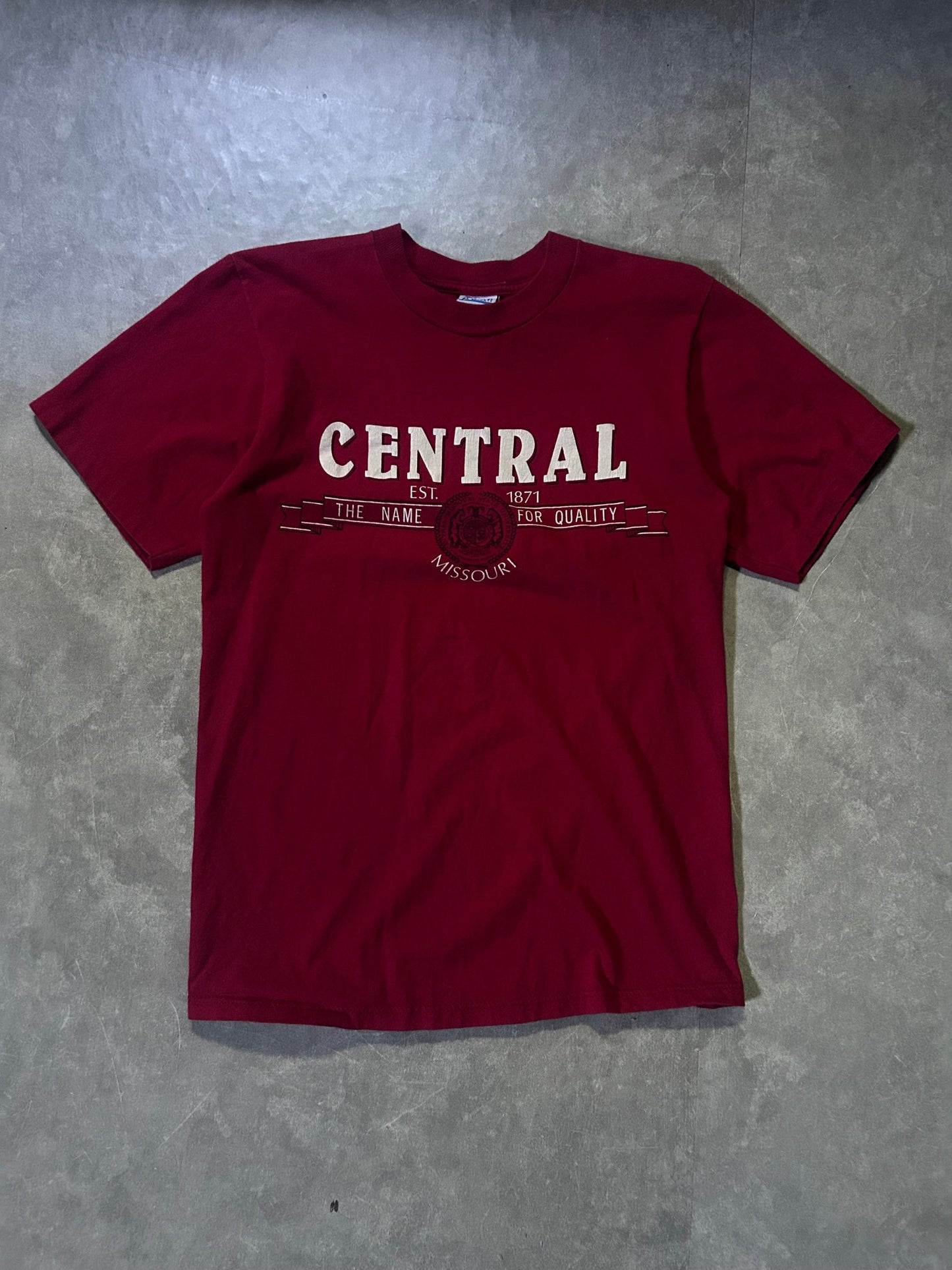 90's Vintage Central Missouri Mules Red T-Shirt - M - M | Martin City Vintage