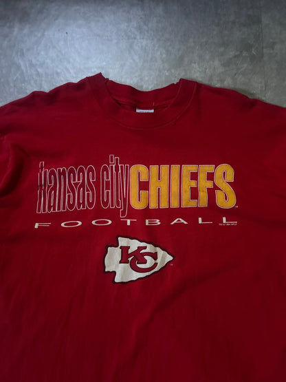 90's Vintage Kansas City Chiefs Salem Red T-Shirt - XL - XL | Martin City Vintage