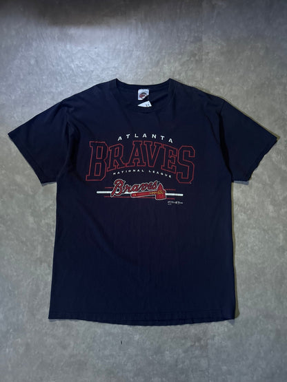 90's Vintage Atlanta Braves Navy T-Shirt - L - L | Martin City Vintage