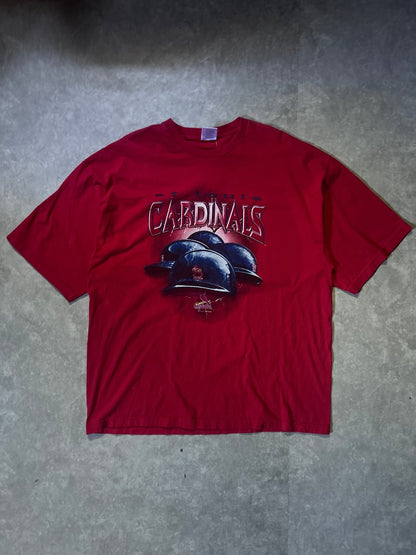 2000's Vintage St. Louis Cardinals Helmets Red T-Shirt - XXXL - XXXL | Martin City Vintage