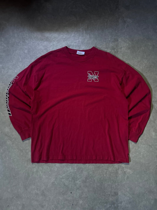 90's Vintage Nebraska Cornhuskers Logo Red Long Sleeve Shirt - XXL - XXL | Martin City Vintage