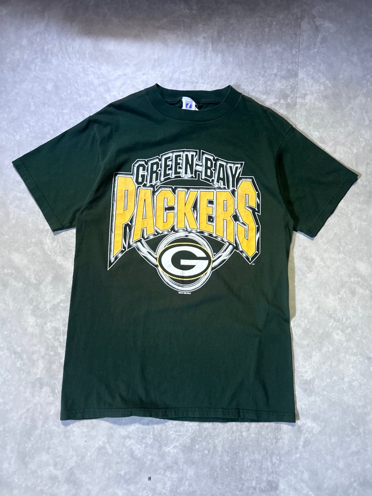 90's Vintage Green Bay Packers Logo7 Green T-Shirt - L - L | Martin City Vintage
