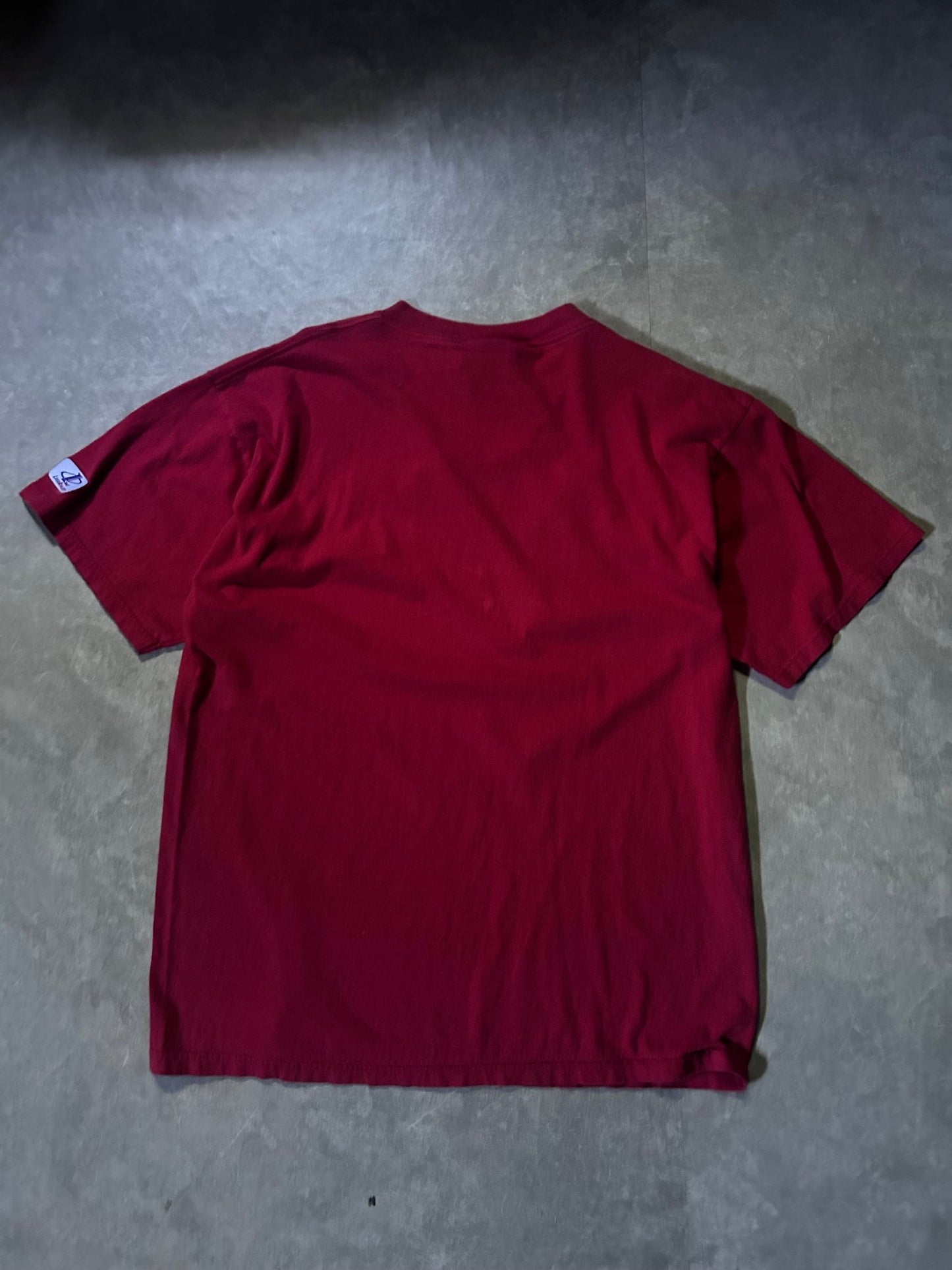 90's Vintage Kansas City Chiefs Script Embroidered Red T-Shirt - L - L | Martin City Vintage