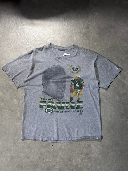 1995 Vintage Brett Favre Green Bay Packers Realism Grey T-Shirt - XL - XL | Martin City Vintage