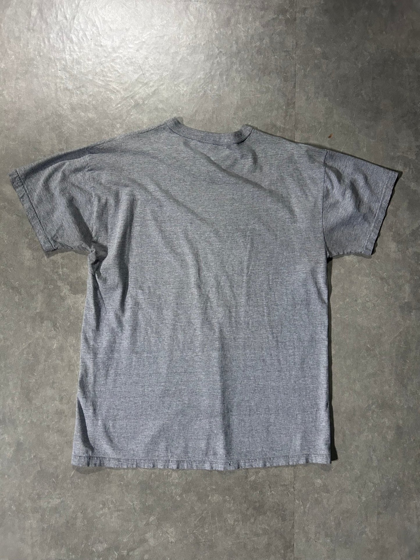90's Vintage Kansas Jayhawk Basketball Russell Grey T-Shirt - L - L | Martin City Vintage