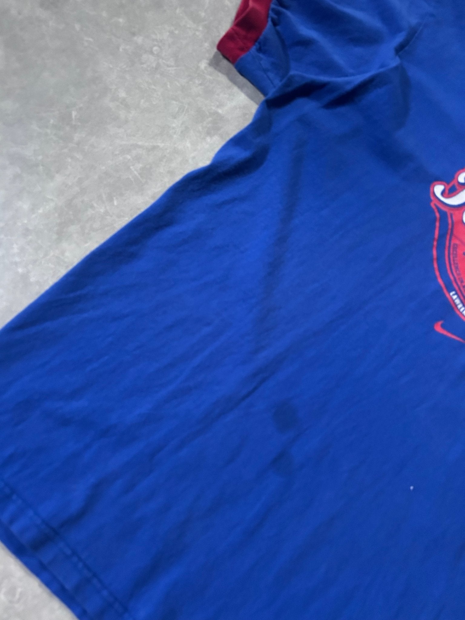 2000's Vintage Kansas Jayhawks Nike Blue Ringer T-Shirt - L - L | Martin City Vintage