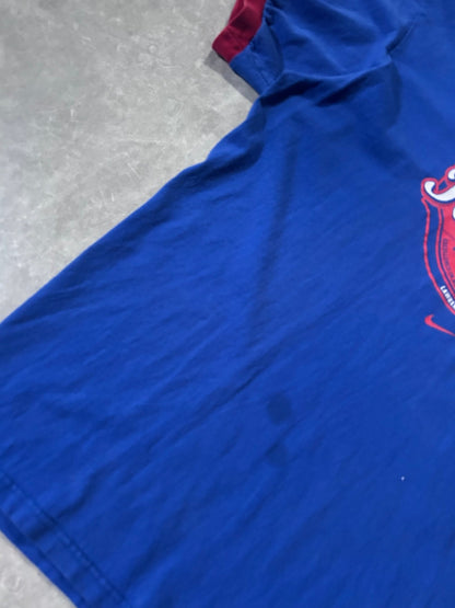 2000's Vintage Kansas Jayhawks Nike Blue Ringer T-Shirt - L - L | Martin City Vintage
