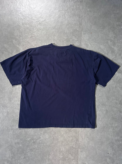 2000's West Virginia Mountaineers Embroidered Minimal Logo Navy T-Shirt - L - L | Martin City Vintage