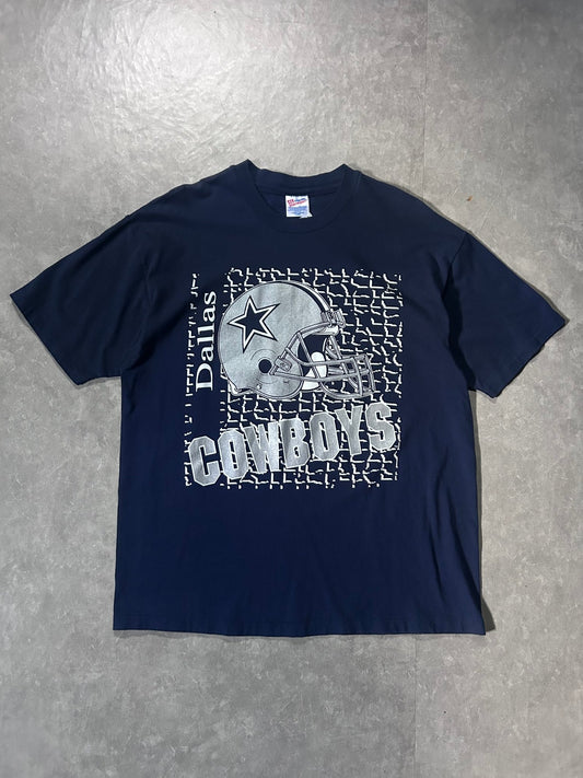 90's Vintage Dallas Cowboys Helmet Navy T-Shirt - XL - XL | Martin City Vintage